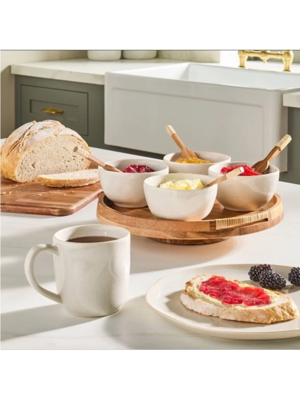 4pc Acadia Wood Jam Wooden Utensils - Hearth & Hand™ with Magnolia